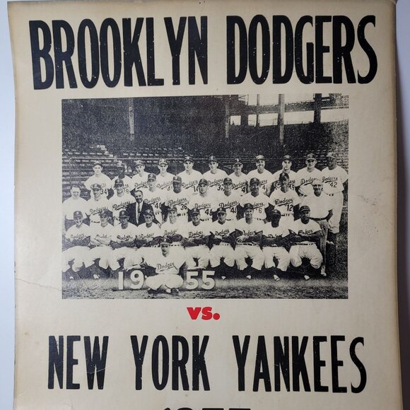 Brooklyn Dodgers Vs New York Yankees 1955 World Series Poster - Picture 2 of 6